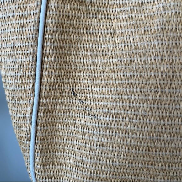 Michael Kors Straw Raffia Shoulder Bag with Gold Handles - Picture 4 of 16